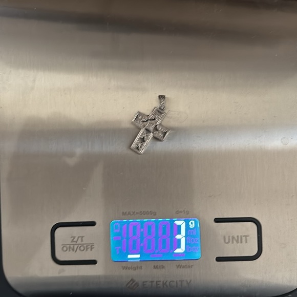 14K WHITE GOLD Pendant with Diamonds. - Picture 8 of 8